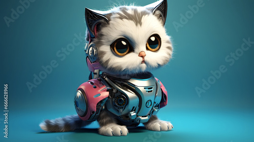 Adorable Robotic Kitty with wings