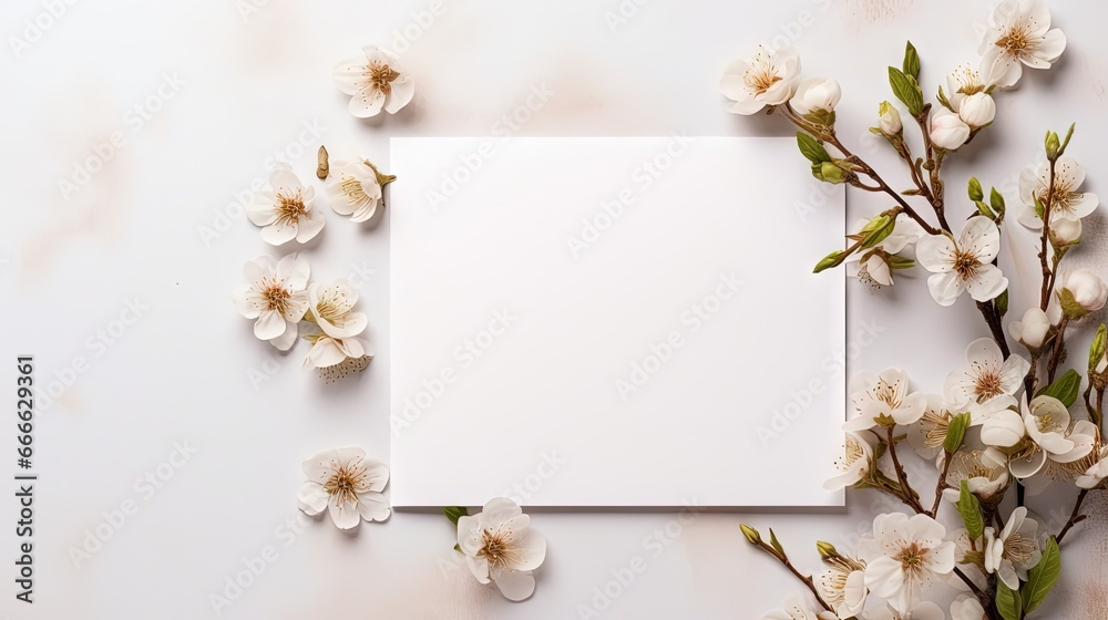 Floral mockup for wedding card Floral mockup for wedding card