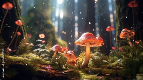 Glowing mushrooms and fanta...