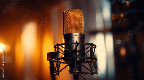 Golden condenser microphone...