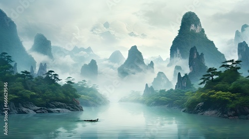 Contemporary Chinese landscape painting in the digital age © vxnaghiyev