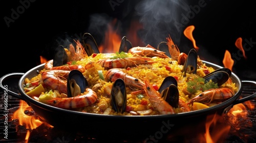 Delicious Spanish seafood p...