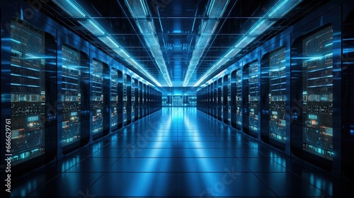 Data center filled with ser...