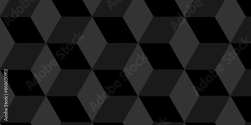  Abstract geometric black cube structure mosaic and tile square background. Seamless geometric pattern abstract background. abstract cubes geometric dark black color backdrop hexagon technology.
