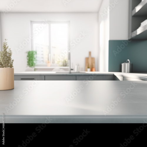 Blurred modern kitchen