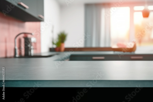 Blurred modern kitchen