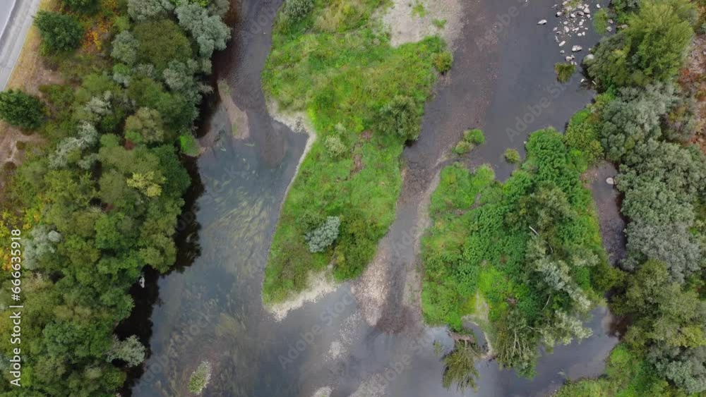 Ourense. Natural Roman Baths With Hot Steam And Thermal Water. Galicia, Spain 4K Aerial Skyline Drone View. 26 august 2023 Ourense. Natural Roman Baths With Hot Steam And Thermal Water. Galicia, Spain 4K Aerial Skyline Drone View. 26 august 2023