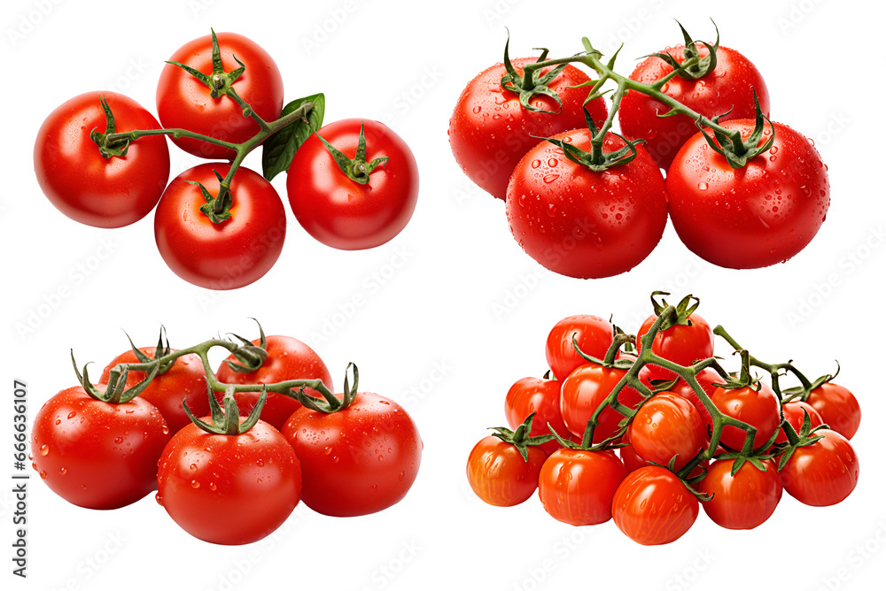 Set of Campari tomatoes, created by generative AI technology