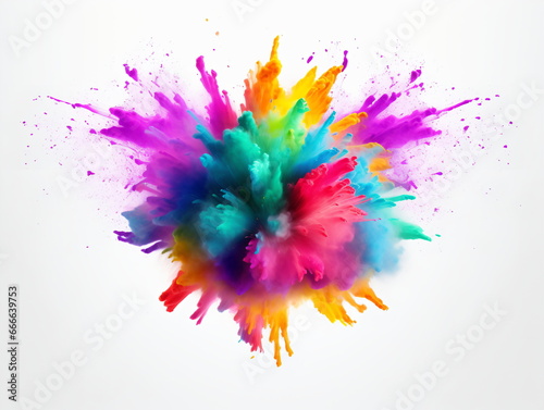 Colorful Powder Explosion: Burst of Vibrant Pigments