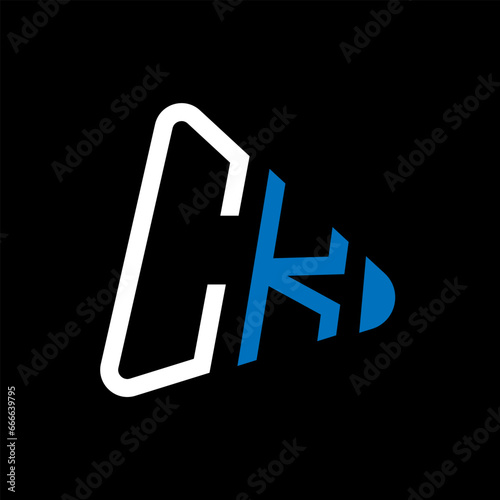 CK letter logo design.CK creative initial CK letter logo design. CK creative initials letter logo concept.
