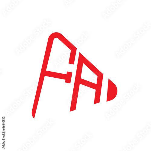 FA letter logo design.FA creative initial FA letter logo design. FA creative initials letter logo concept.
