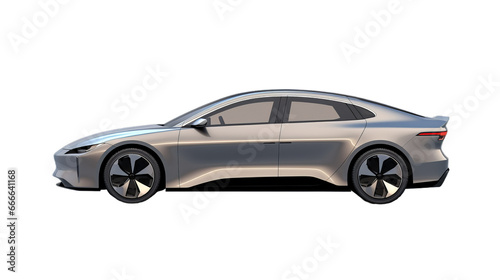 car  side view,  isolated on a transparent background PNG