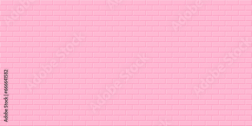 Pink brick wall background, Abstract geometric seamless pattern design, Vector illustration