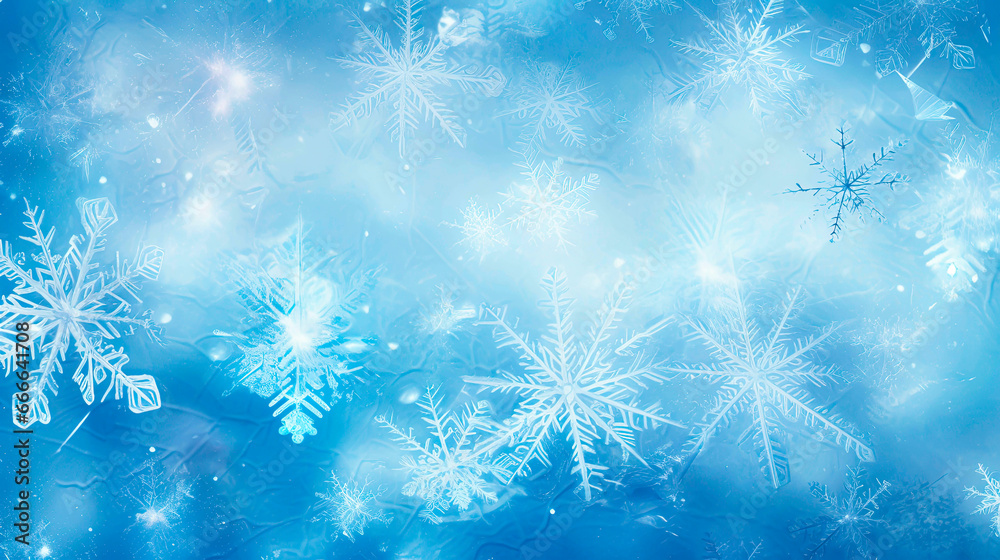 Snowflakes and frost crystals. Seamless Winter texture background. Snowflakes and frost crystals. Seamless Winter texture background.