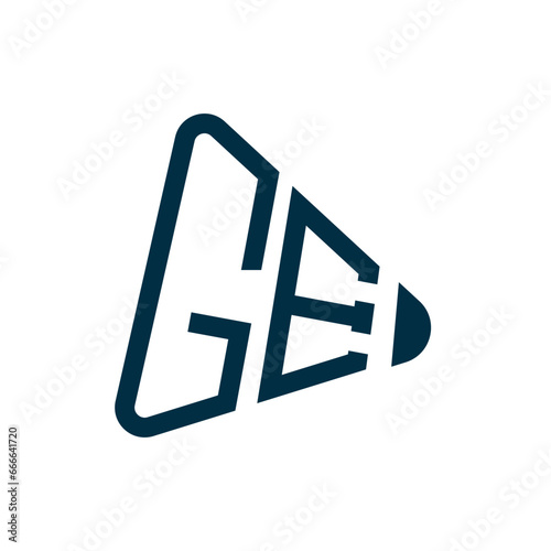 GE letter logo design.GE creative initial GE letter logo design. GE creative initials letter logo concept.
