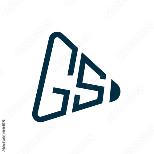 GS letter logo design.GS creative initial GS letter logo design. GS creative initials letter logo concept.
