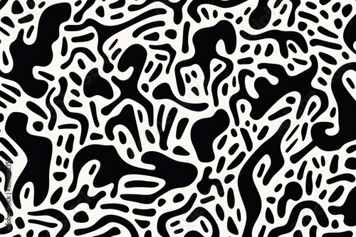 Black and white African pattern background