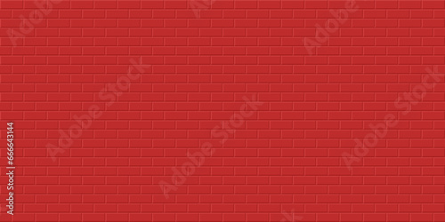 Red brick wall background, Abstract geometric seamless pattern design, Vector illustration