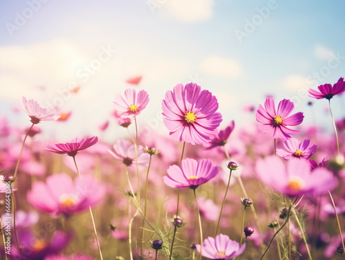 Vivid Beauty  Close-up Photography of African Daisy in a Sea of Blue Sky and White Clouds