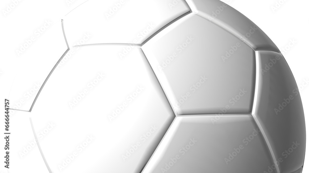 White soccer ball on white background.
3d illustration.
White soccer ball on white background.
3d illustration.