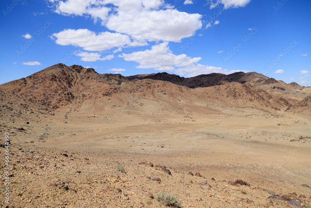 Landscape of Bayankhongor province in Mongolia