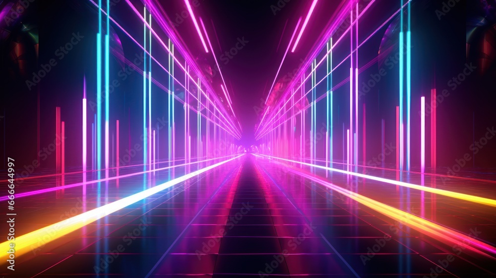 Background with colorful glowing light and speed trials. Background with colorful glowing light and speed trials.