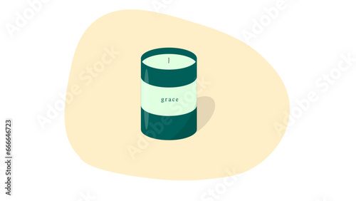 vector, illustration, fall, autumn, candle, scented candle