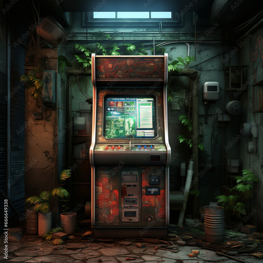 Retro arcade machine.