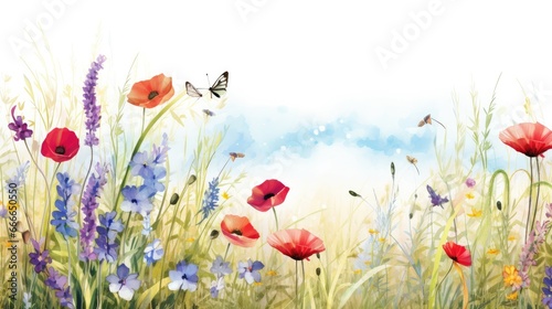 Beautiful summer meadow with grasses  © ArtBox