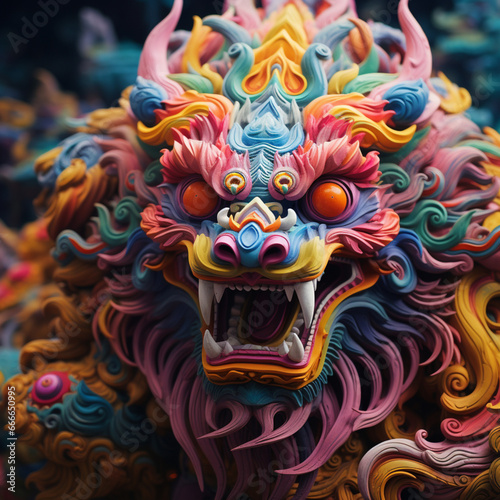 Chinese colorful dragon.