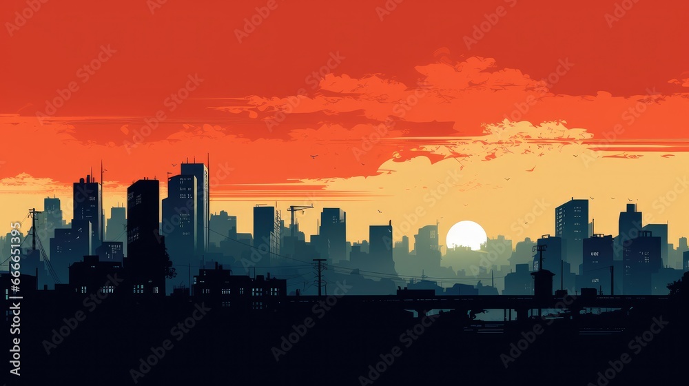 Silhouette of the city