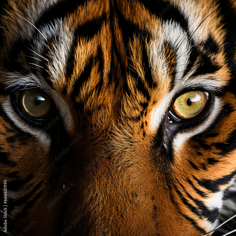 Close up of an eye of a tiger.