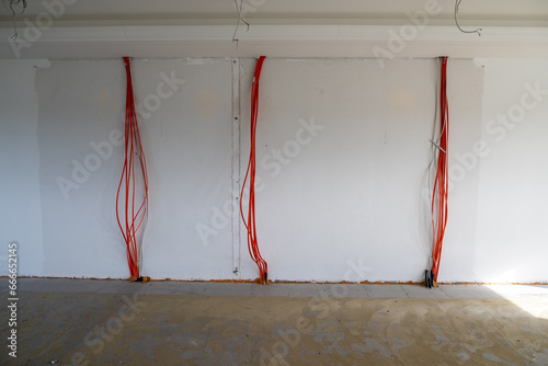 orange network cables run b...