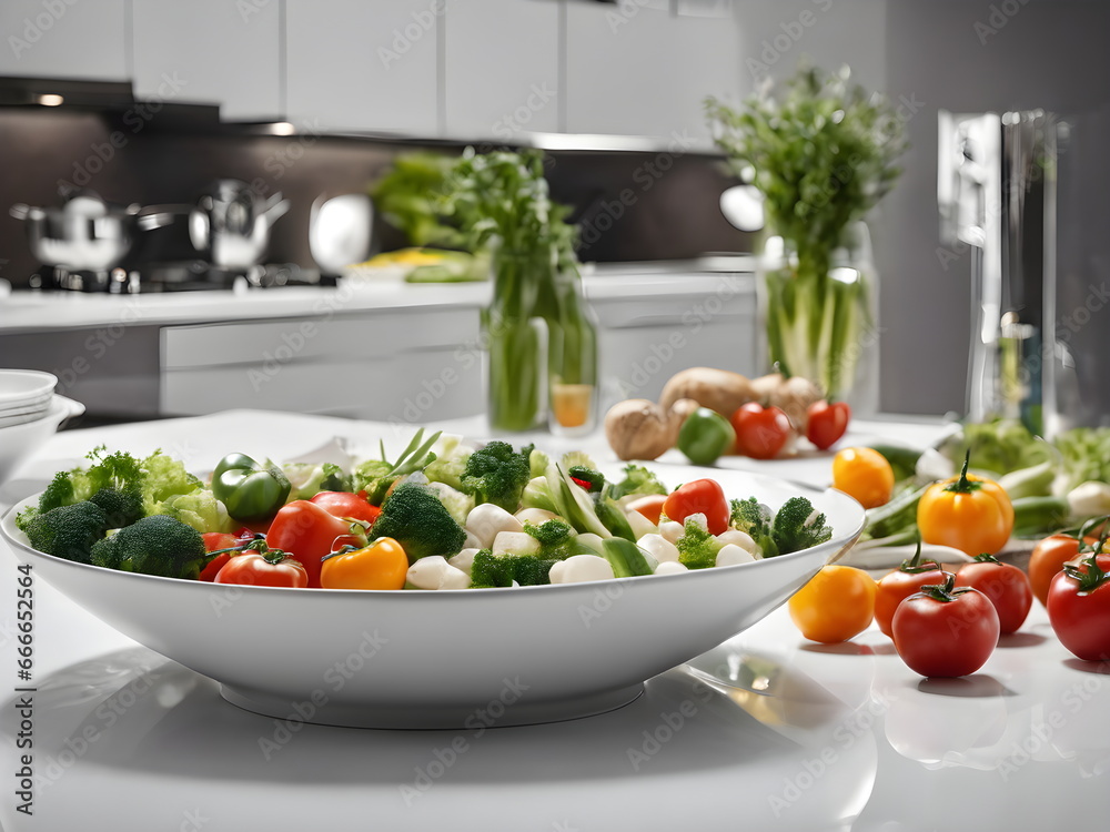 vegetables in a kitchen vegetables in a kitchen