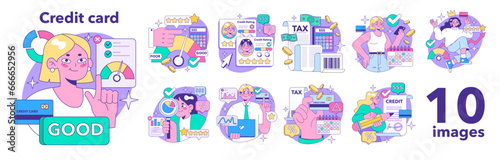Credit card set. Bank-offered financing of purchases. Individual