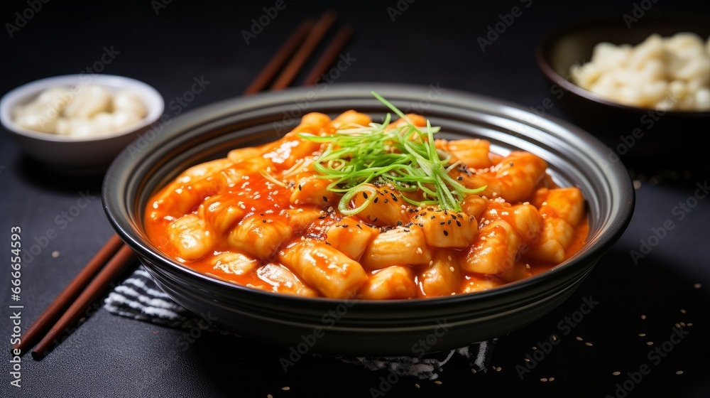 The image depicts a Korean dish known as 