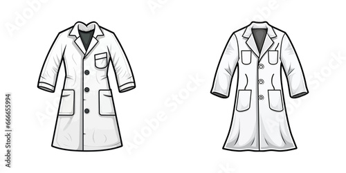 Cartoon lab coat. Vector illustration