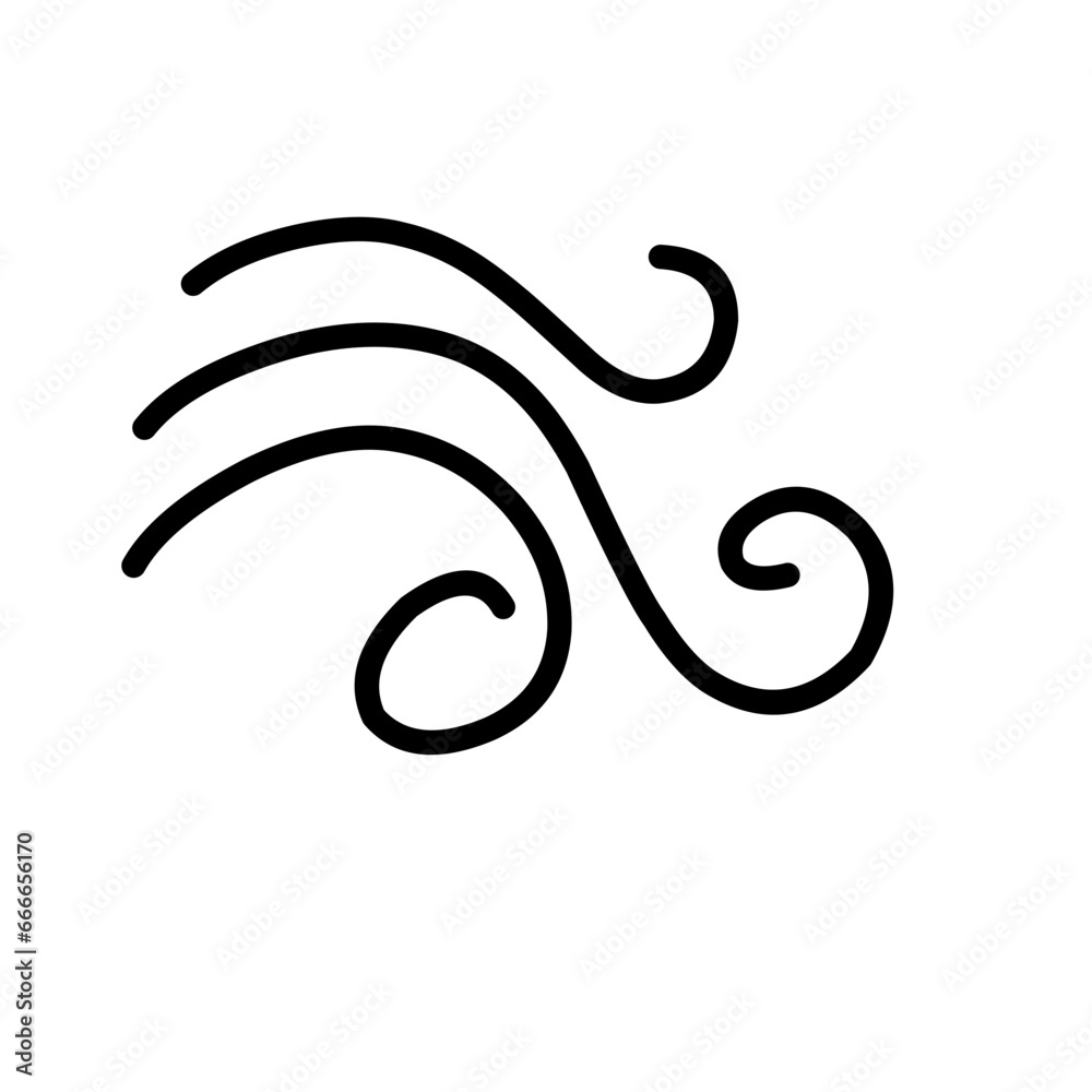 Handrawn Wind Icon Handrawn Wind Icon