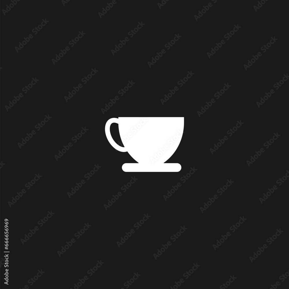Coffee cup isolated simple on black background Coffee cup isolated simple on black background