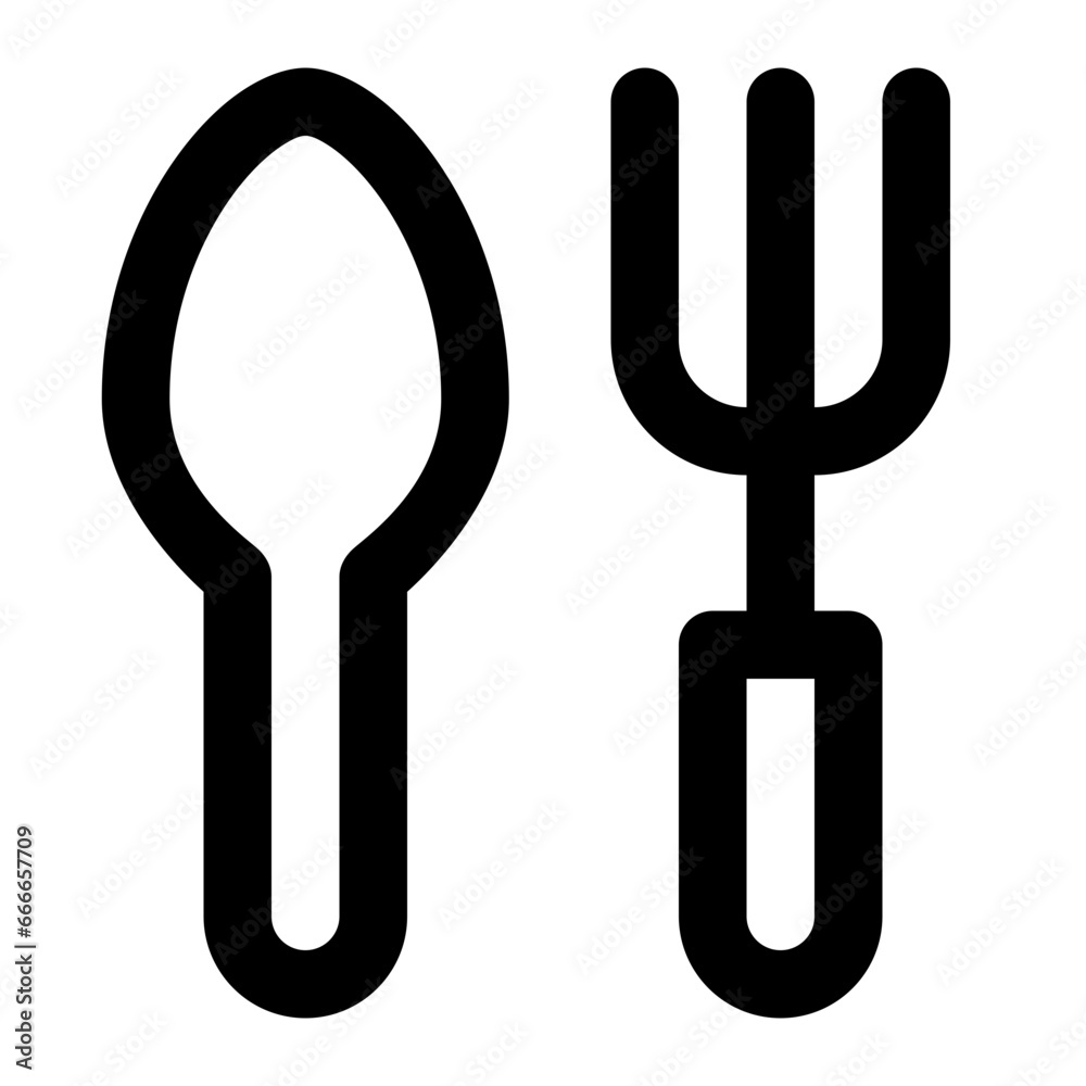 Obraz premium cutlery line icon