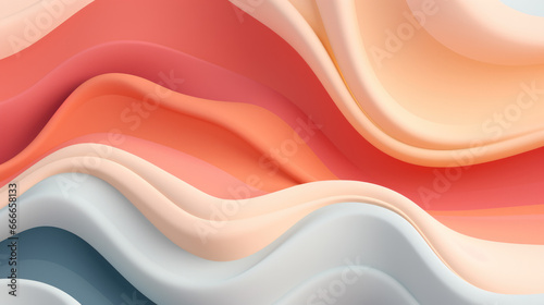 Soothing gradient waves in pastel colors, showcasing flowing layered designs. Ideal for modern backgrounds or digital art themes.
