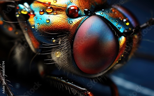 Extreme close-up of a fly.