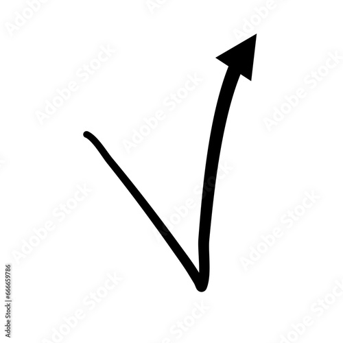 Hand Drawn Vektor Arrow Doodle 