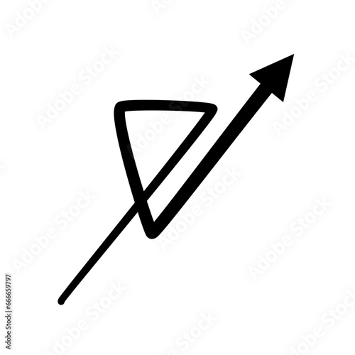 Hand Drawn Vektor Arrow Doodle 