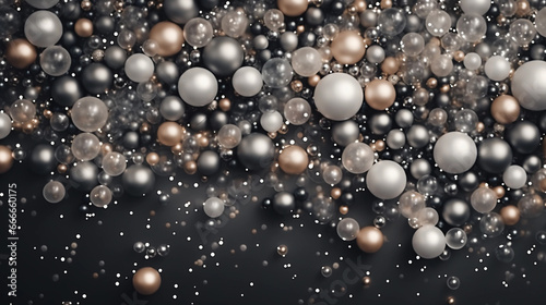 luxurious background with balls © pcperle