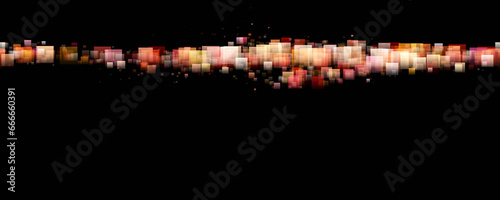Fantastic abstract panorama background design illustration with square objects and space for your text
