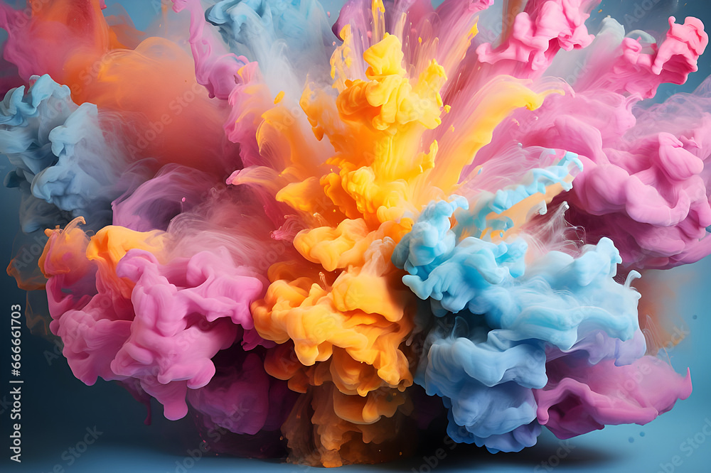  Explosion of pastel paints .background