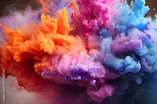  Explosion of pastel paints .background