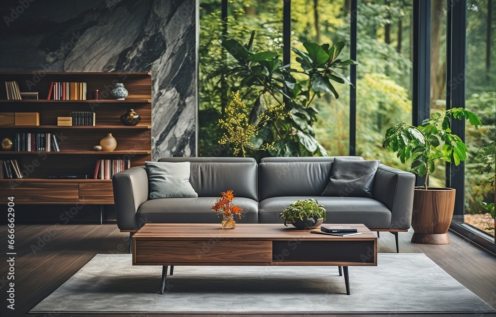 Couch, coffee table, and wooden TV cabinet in the living room . Couch, coffee table, and wooden TV cabinet in the living room .