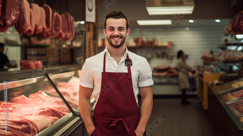 butcher at work